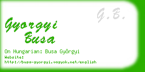 gyorgyi busa business card