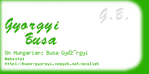 gyorgyi busa business card